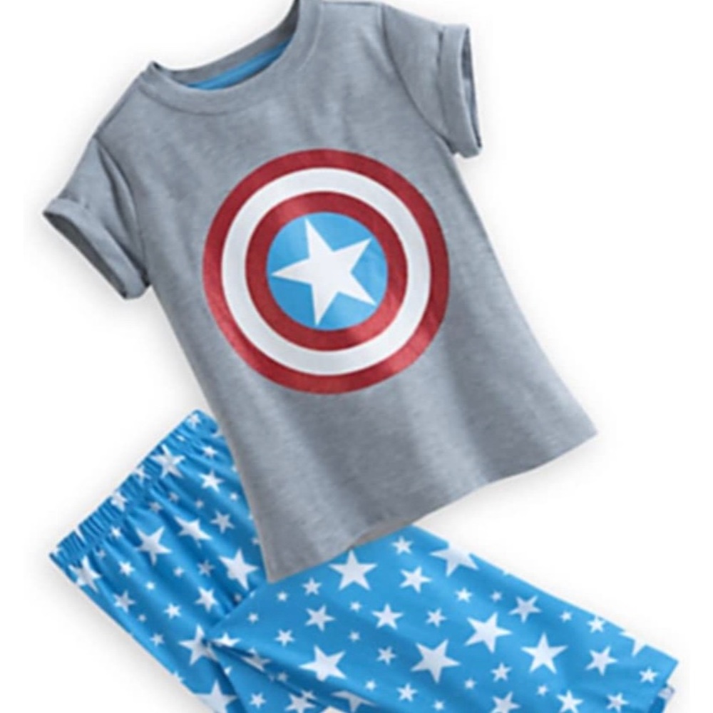 Girls Disney Captain America Pajama Set